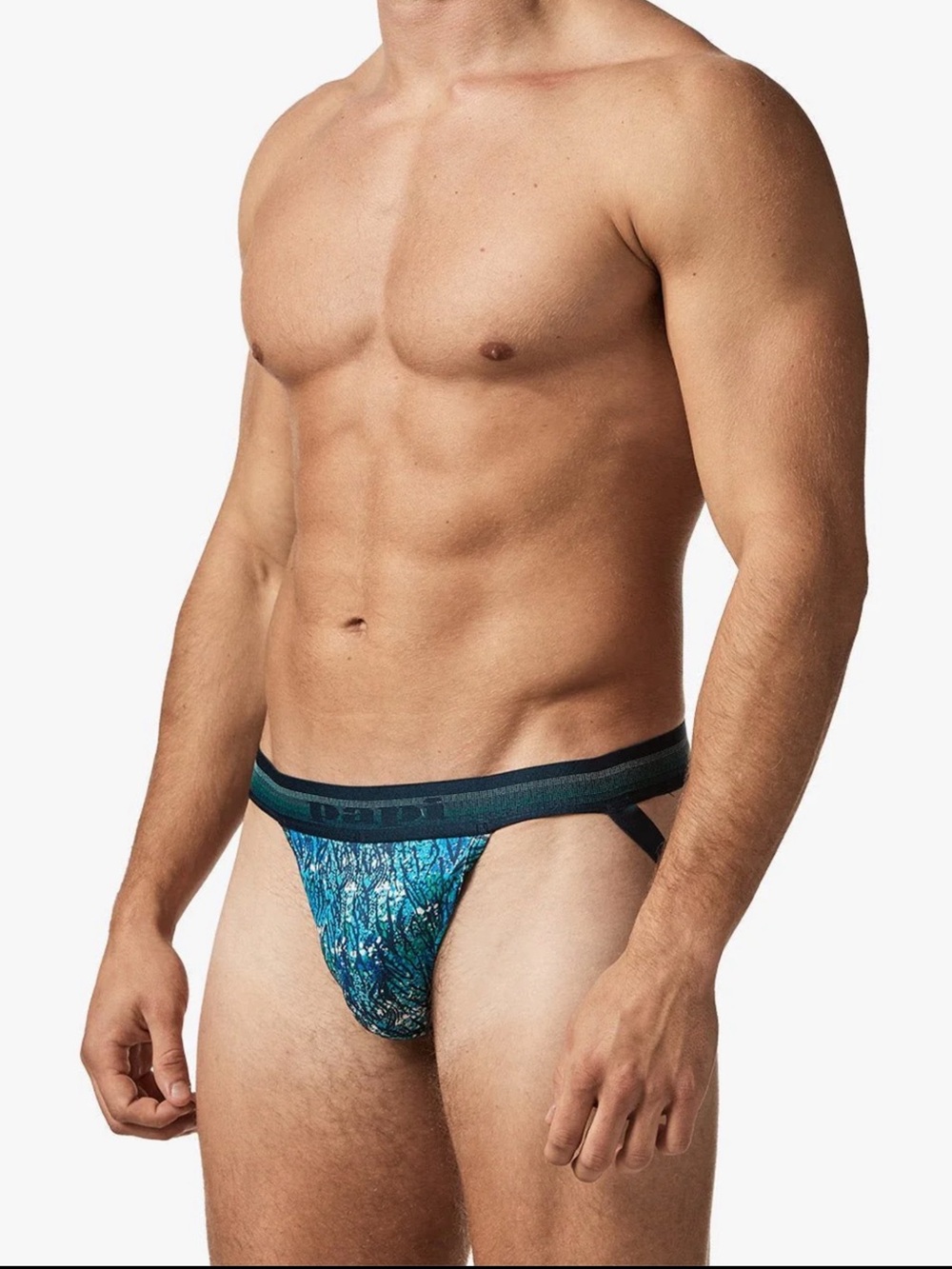 Microflex Men’s PAPI Jockstrap in Blue Multi - Picture 3 of 3
